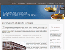 Tablet Screenshot of experts-judiciaires-ca-riom.org